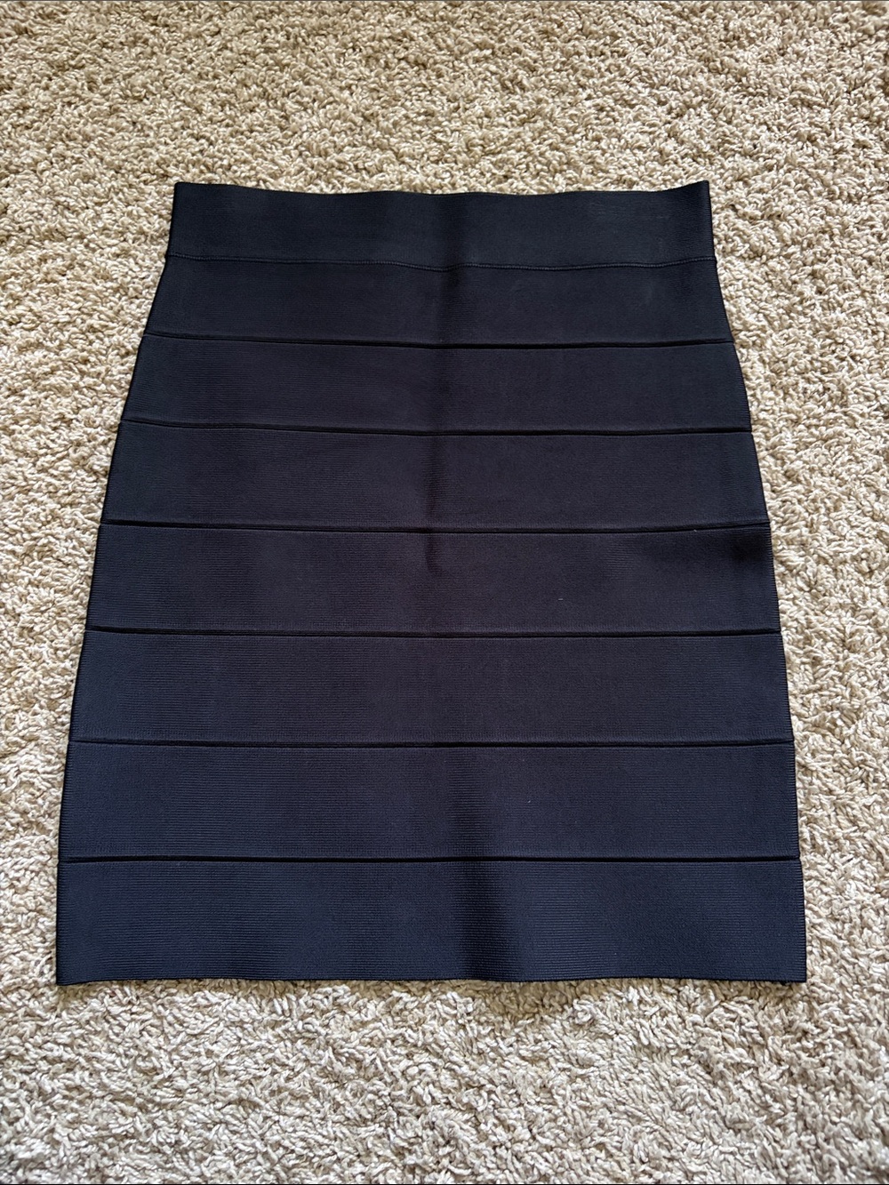 BCBGMaxAzria Black Horizontal Bandage Pencil Skirt